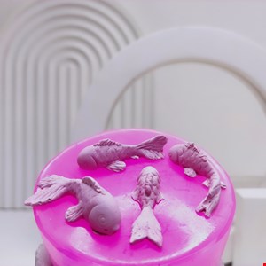 قالب سیلیکونی ماهی 4تایی کوچولو